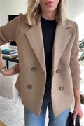 Women's Wool Blend Splicing Jacket