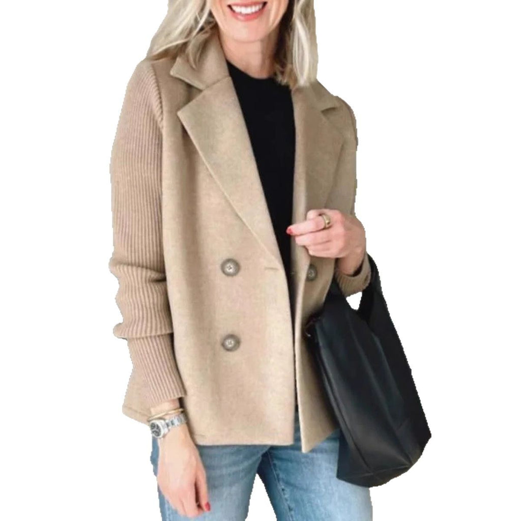 Women's Wool Blend Splicing Jacket